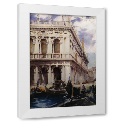 The Libreria, Venice, 1902-04 White Modern Wood Framed Art Print by Sargent, John Singer