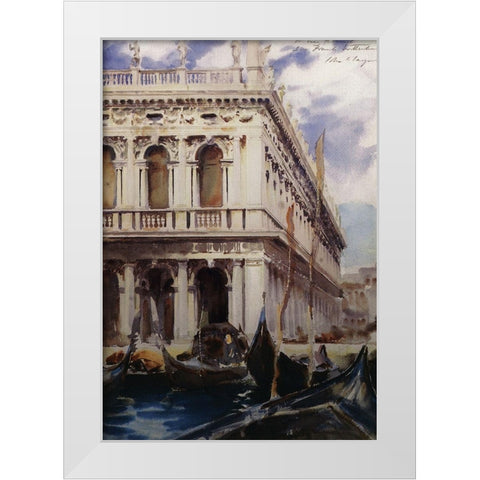 The Libreria, Venice, 1902-04 White Modern Wood Framed Art Print by Sargent, John Singer