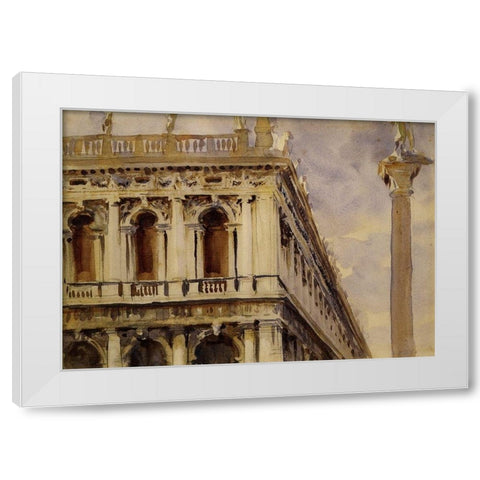 The Libreria, Venice, 1903-04 White Modern Wood Framed Art Print by Sargent, John Singer