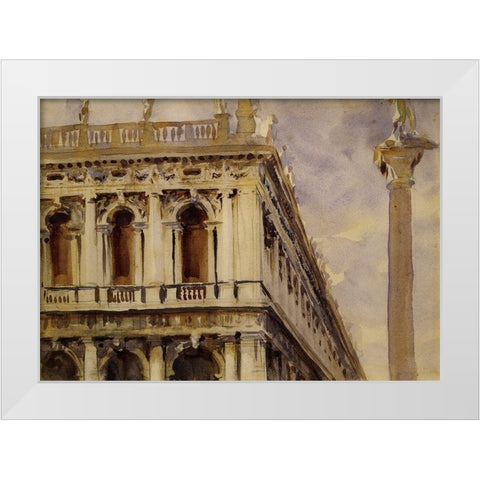 The Libreria, Venice, 1903-04 White Modern Wood Framed Art Print by Sargent, John Singer