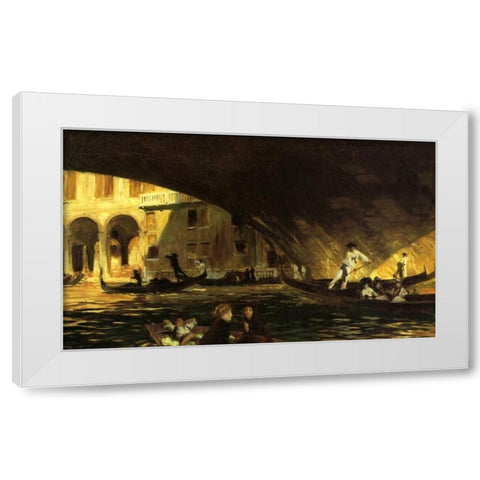 The Rialto, Venice, 1911 White Modern Wood Framed Art Print by Sargent, John Singer