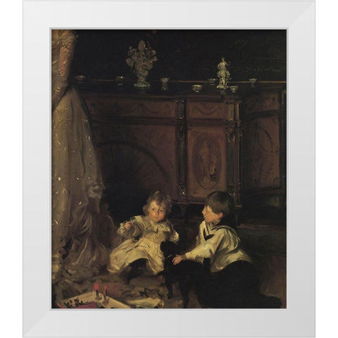 The Sitwell Family (detail) White Modern Wood Framed Art Print by Sargent, John Singer