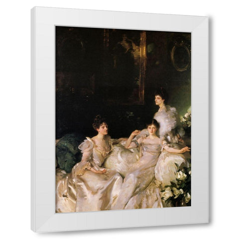 The Wyndham Sisters White Modern Wood Framed Art Print by Sargent, John Singer