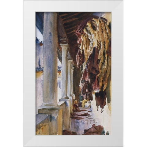 Torre Galli Wine Bags, 1910 White Modern Wood Framed Art Print by Sargent, John Singer