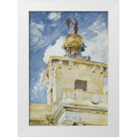 Venice La Dogana 1906 White Modern Wood Framed Art Print by Sargent, John Singer