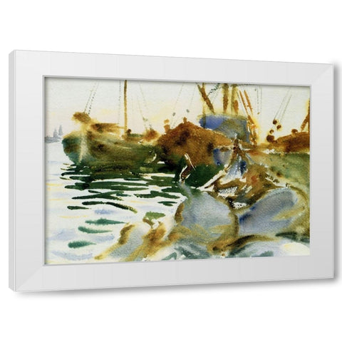 Venice Sunset, 1902-04 White Modern Wood Framed Art Print by Sargent, John Singer
