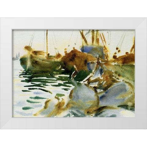 Venice Sunset, 1902-04 White Modern Wood Framed Art Print by Sargent, John Singer