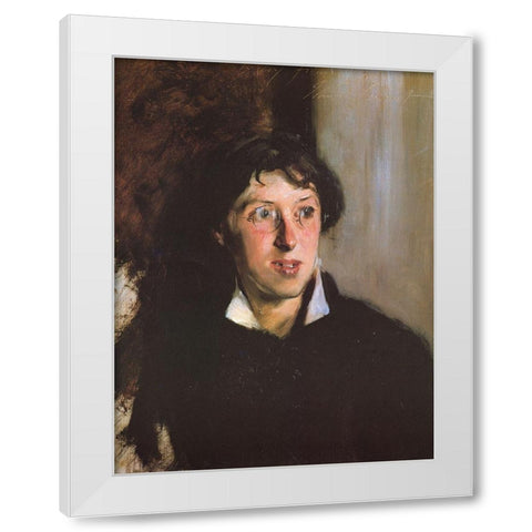Vernon Lee 1881 White Modern Wood Framed Art Print by Sargent, John Singer