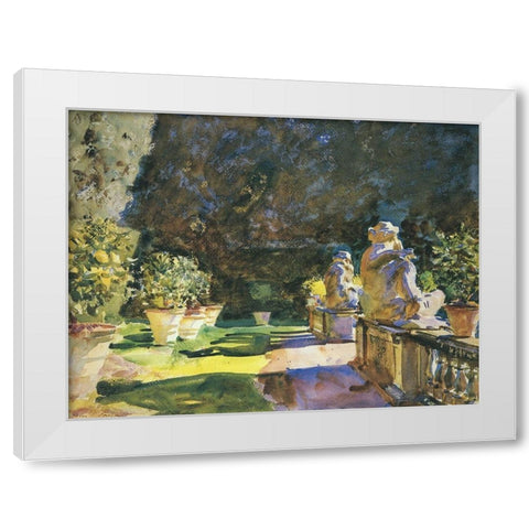 Villa de Marlia, Lucca, c. 1910 White Modern Wood Framed Art Print by Sargent, John Singer