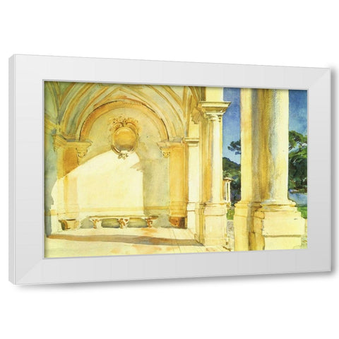Villa Falconieri 1910 White Modern Wood Framed Art Print by Sargent, John Singer