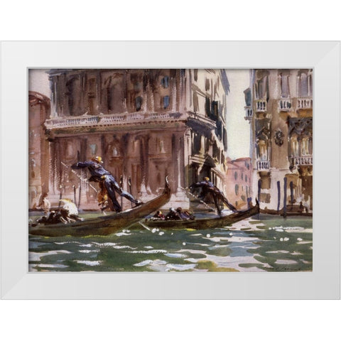 Vue de Venise, 1902-04 White Modern Wood Framed Art Print by Sargent, John Singer