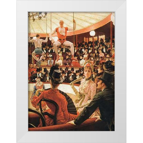 Sporting Women White Modern Wood Framed Art Print by Tissot, James