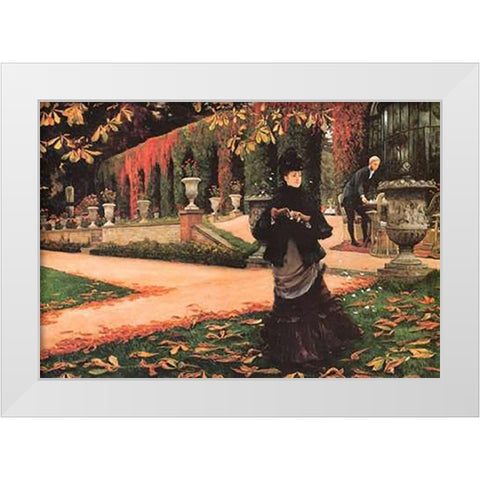 The Letter White Modern Wood Framed Art Print by Tissot, James