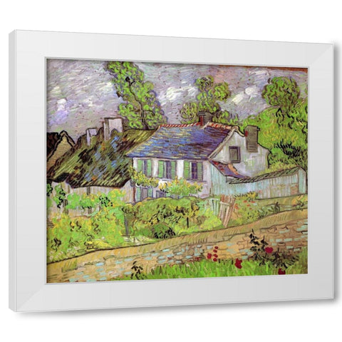 House In Auvers White Modern Wood Framed Art Print by Van Gogh, Vincent