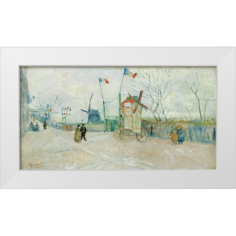 Le Moulin A Poivre White Modern Wood Framed Art Print by Van Gogh, Vincent