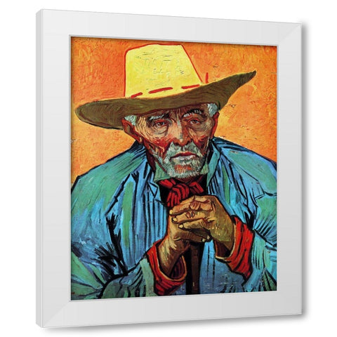 Patience Escalier White Modern Wood Framed Art Print by Van Gogh, Vincent