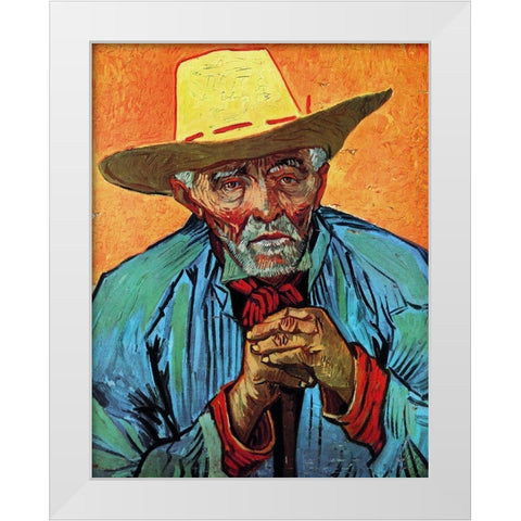 Patience Escalier White Modern Wood Framed Art Print by Van Gogh, Vincent