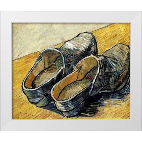 Clogs White Modern Wood Framed Art Print by Van Gogh, Vincent