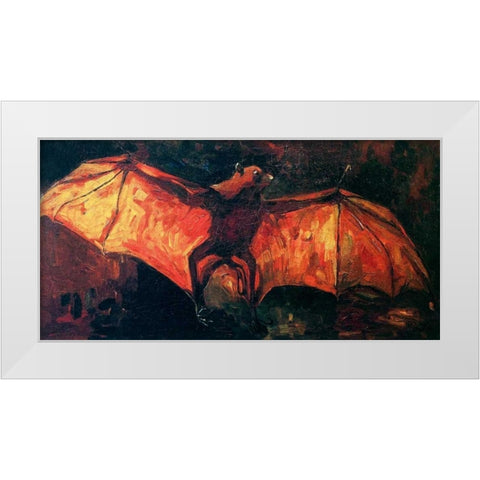 Flying Fox White Modern Wood Framed Art Print by Van Gogh, Vincent