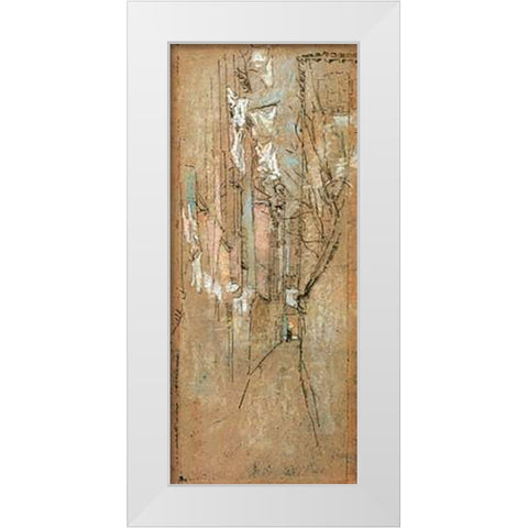 A Street In Venice 1880 White Modern Wood Framed Art Print by Whistler, James McNeill