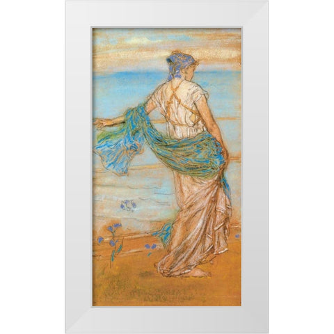 Annabel Lee Niobe 1890 White Modern Wood Framed Art Print by Whistler, James McNeill