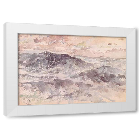 Arrangement In Blue And Silver The Great Sea 1885 White Modern Wood Framed Art Print by Whistler, James McNeill