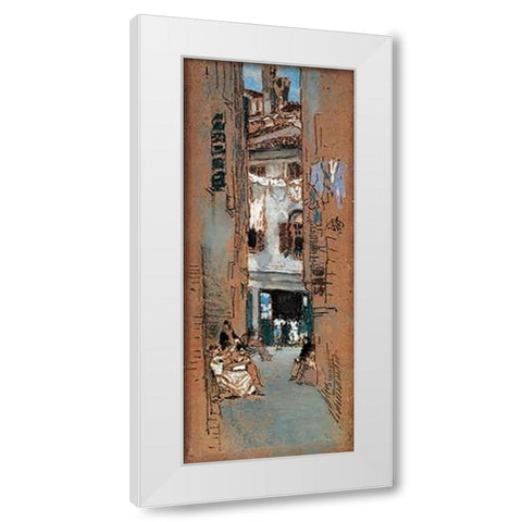 Bead Stringers 1880 White Modern Wood Framed Art Print by Whistler, James McNeill