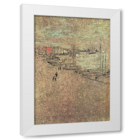 From The Cafe Orientale 1879 White Modern Wood Framed Art Print by Whistler, James McNeill