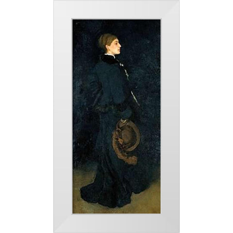 Miss Rosa Corder White Modern Wood Framed Art Print by Whistler, James McNeill