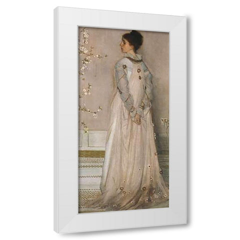 Mrs Frances Leyland White Modern Wood Framed Art Print by Whistler, James McNeill