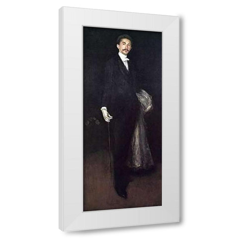 Robert Comte De Montesquiou-Fezensac White Modern Wood Framed Art Print by Whistler, James McNeill