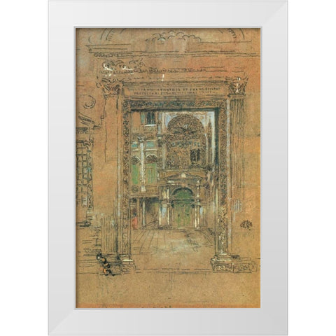 San Giovanni Apostolo Et Evangelistae 1880 White Modern Wood Framed Art Print by Whistler, James McNeill