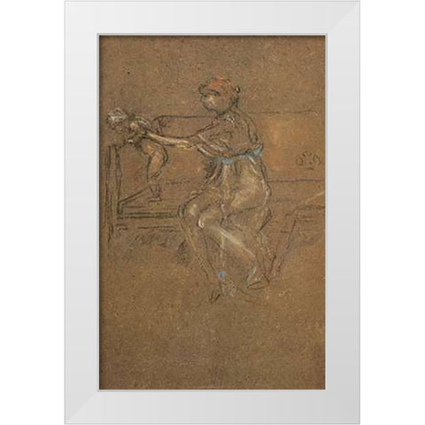 The Captive 1890 White Modern Wood Framed Art Print by Whistler, James McNeill
