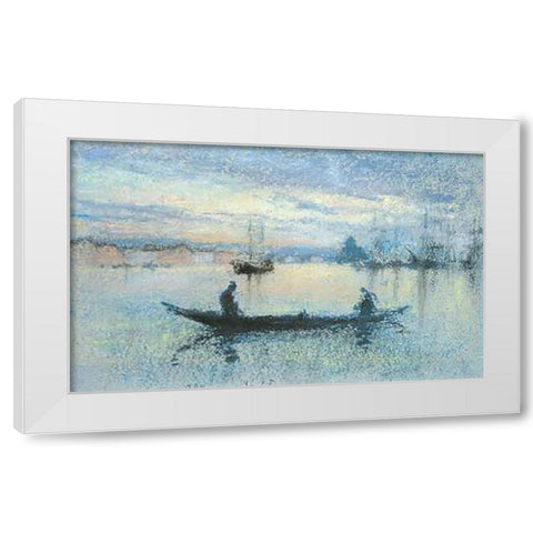 The Guidecca Note In Flesh Color White Modern Wood Framed Art Print by Whistler, James McNeill