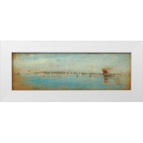 The Isles Of Venice 1880s White Modern Wood Framed Art Print by Whistler, James McNeill