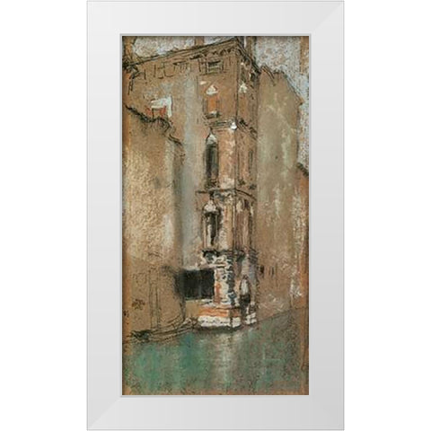 The Old Marble Palace 1880 White Modern Wood Framed Art Print by Whistler, James McNeill
