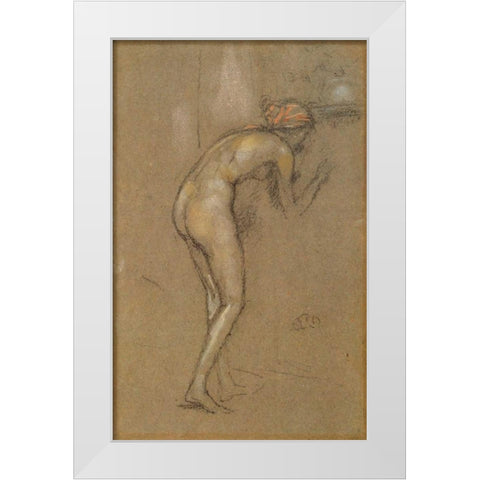 Writing On The Wall 1890 White Modern Wood Framed Art Print by Whistler, James McNeill