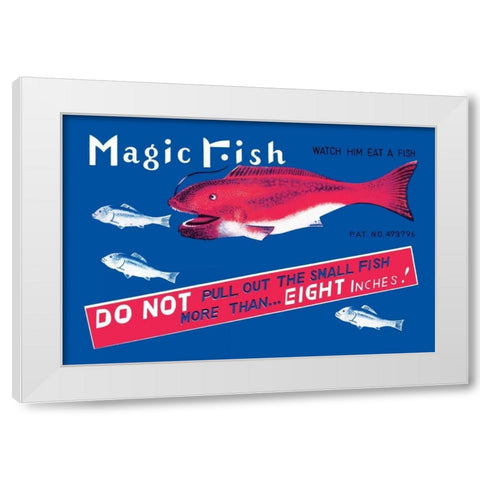 Magic Fish White Modern Wood Framed Art Print by Retrobot