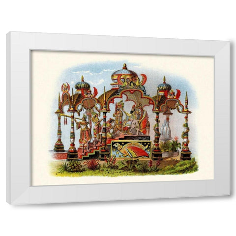 Knighthood - Mardi Gras Parade Float Design White Modern Wood Framed Art Print by Unknown