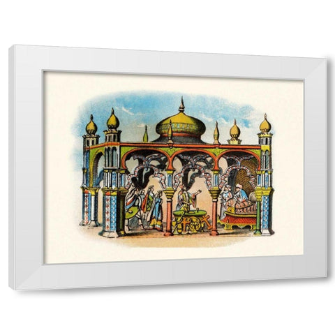 The Rival Chieftains White Modern Wood Framed Art Print by Unknown