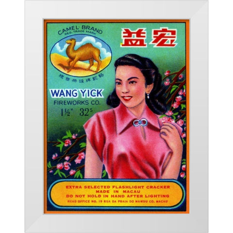 Wang Yick Fireworks White Modern Wood Framed Art Print by Unknown