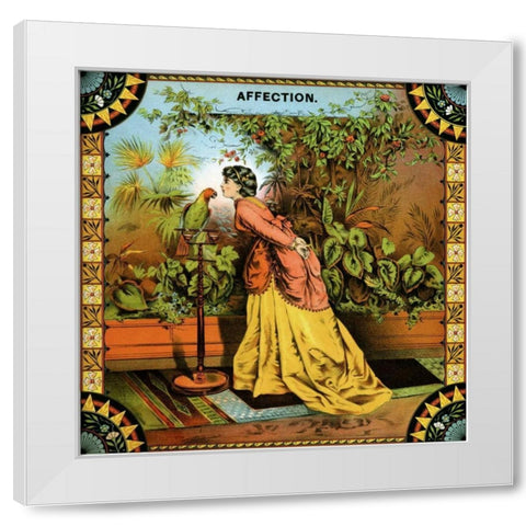 Affection White Modern Wood Framed Art Print by Unknown