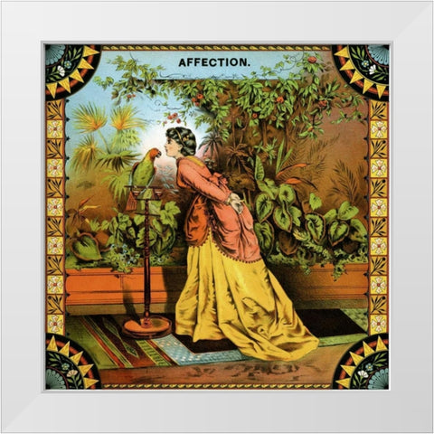 Affection White Modern Wood Framed Art Print by Unknown