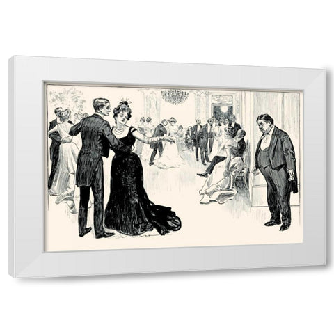 Matrimonial Misfits White Modern Wood Framed Art Print by Gibson, Charles Dana