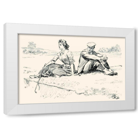 A Little Incident White Modern Wood Framed Art Print by Gibson, Charles Dana