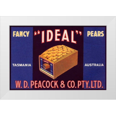Ideal Fancy Pears White Modern Wood Framed Art Print by Unknown