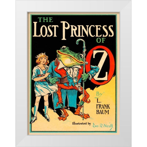 Lost Princess of Oz White Modern Wood Framed Art Print by Neill, John R.