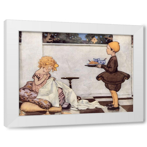 Curly Locks White Modern Wood Framed Art Print by Smith, Jesse Willcox