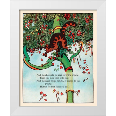 Tumbling Sugar Plums White Modern Wood Framed Art Print by Field, Eugene