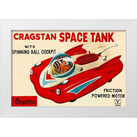 Cragstan Space Tank White Modern Wood Framed Art Print by Retrotrans